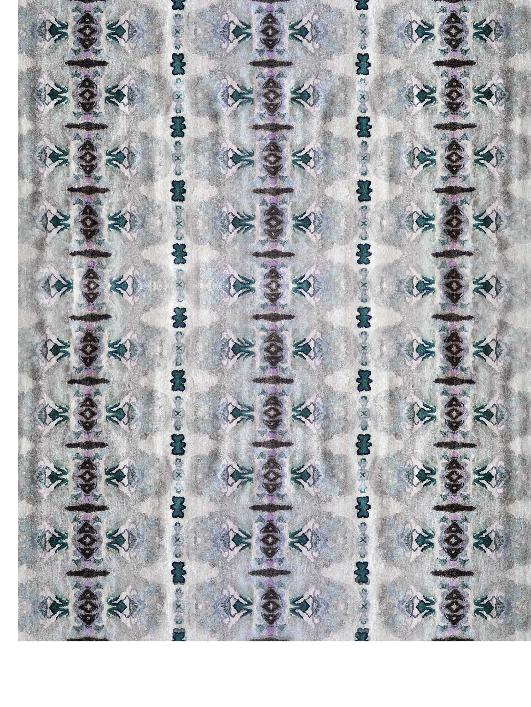 Sky Arc Neutraler handgeknüpfter Teppich von Eskayel (Handgeknüpft) im Angebot