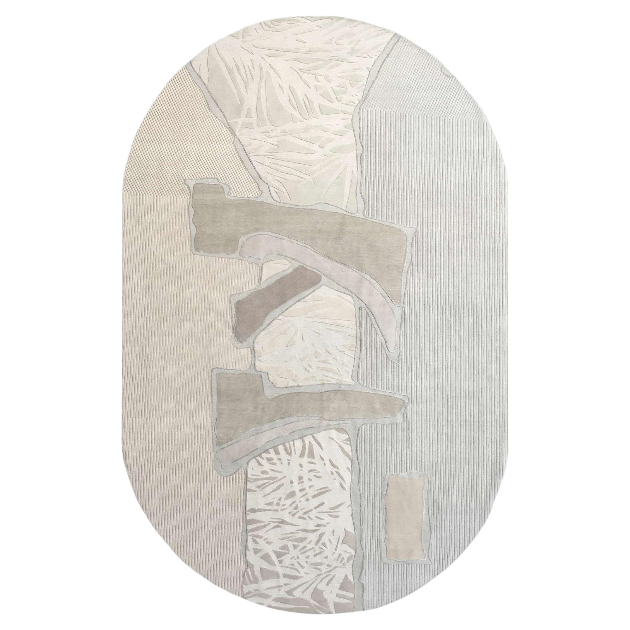Sky Arc Neutral hand knotted Rug by Eskayel