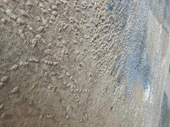 8x10 Sky Blue and Cream Modern Silk and Wool Rug