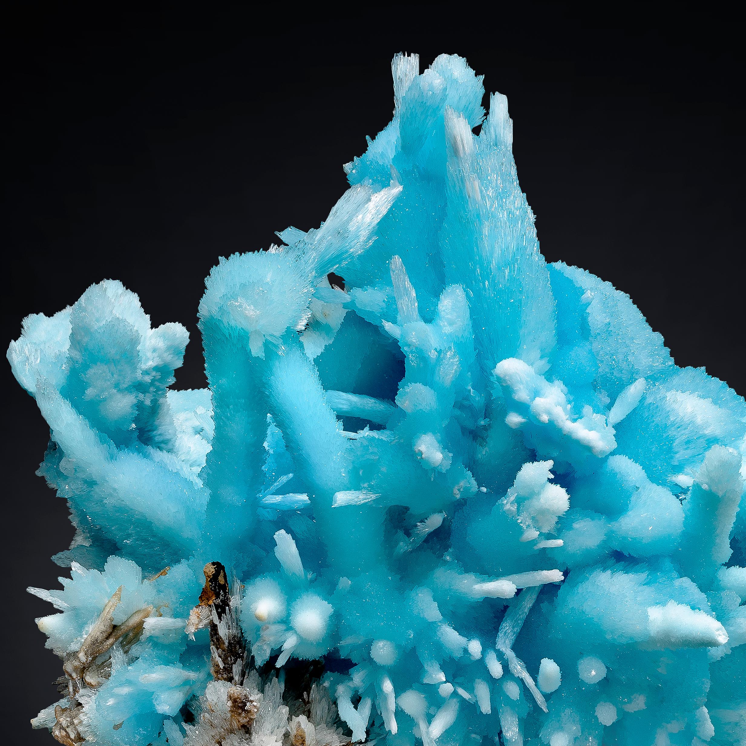 Chinese Sky-blue Aragonite Mineral Specimen – Wenshan Mine, China For Sale