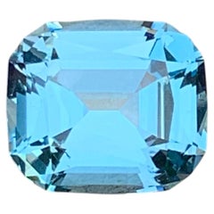 Sky Blue Brazilian Topaz Cushion Cut Gemstone for Ring & Pendant Jewelry 12mm