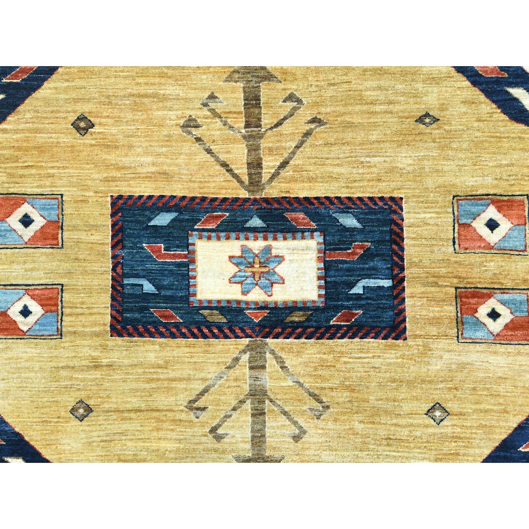 Laine Tapis oriental noué à la main bleu ciel du Caucase 200 KPSI 9'0