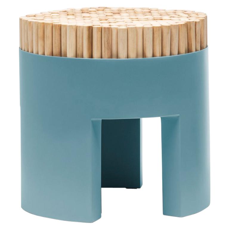 Sky Blue Chiquita Stool by Kenneth Cobonpue For Sale