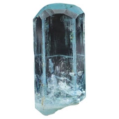 Sky-Blue Color Natural Diamond Cut Terminated Aquamarine Crystal From Pakistan