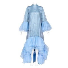 Sky Blue Crystal Tear Drop Couture Gown Sky Blue Crystal Tear Drop Couture Gown