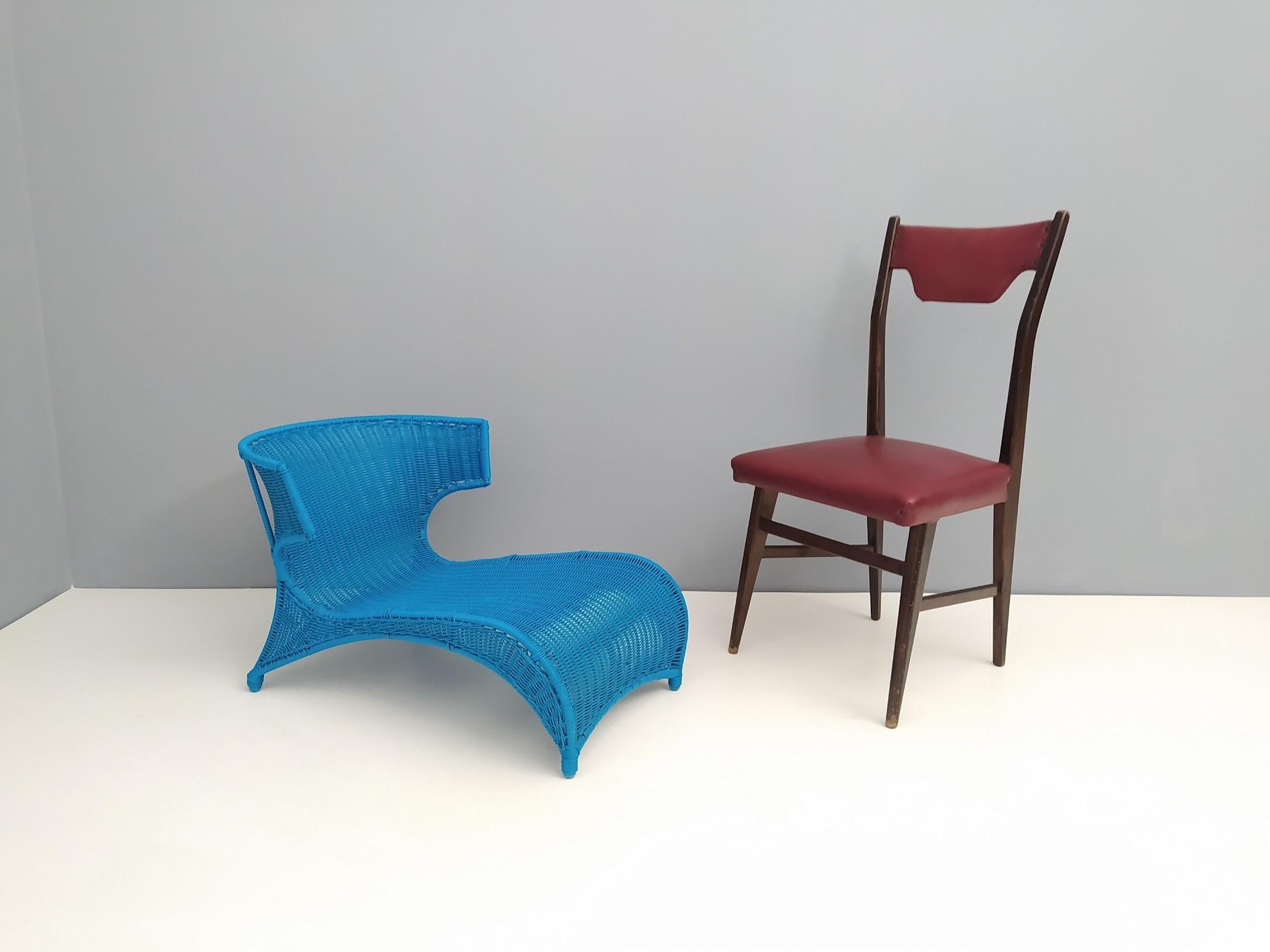Iconic low-slung indoor or outdoor lounge chair PS Sävö in sky blue. Designed by Monika Mulder for Ikea and built in 2001. A striking and practical piece in very nice condition.

Width: 83 cm 
Depth: 58 cm 
Height: 48 cm 

Order it now!
We sell the