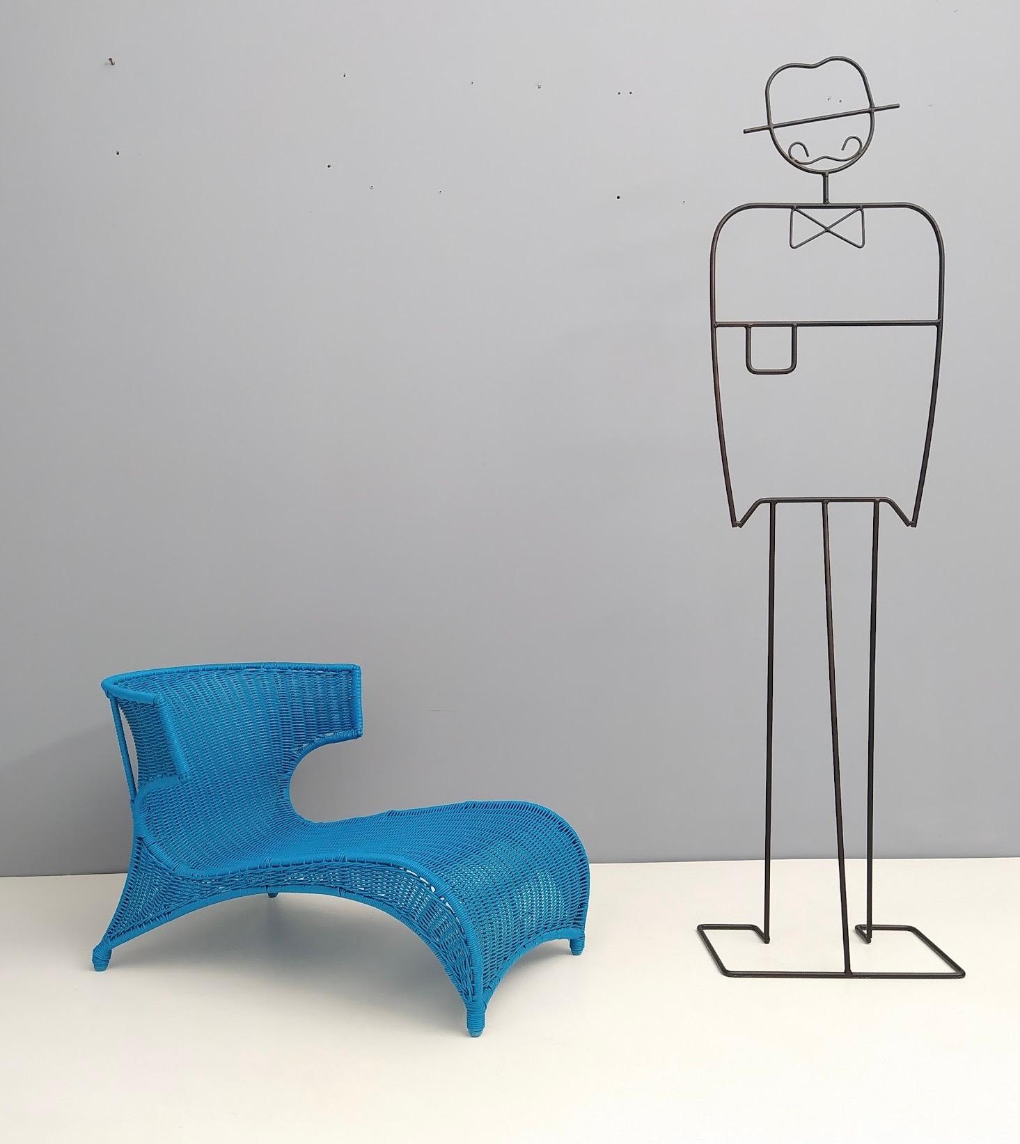 Swedish Sky Blue Low Longue Chair By Monika Mudler for IKEA, 2001 For Sale