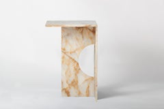 Sky Blue Marble Ola Side Table by Studio Mohs