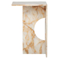 Sky Blue Marble Ola Side Table by Studio Mohs