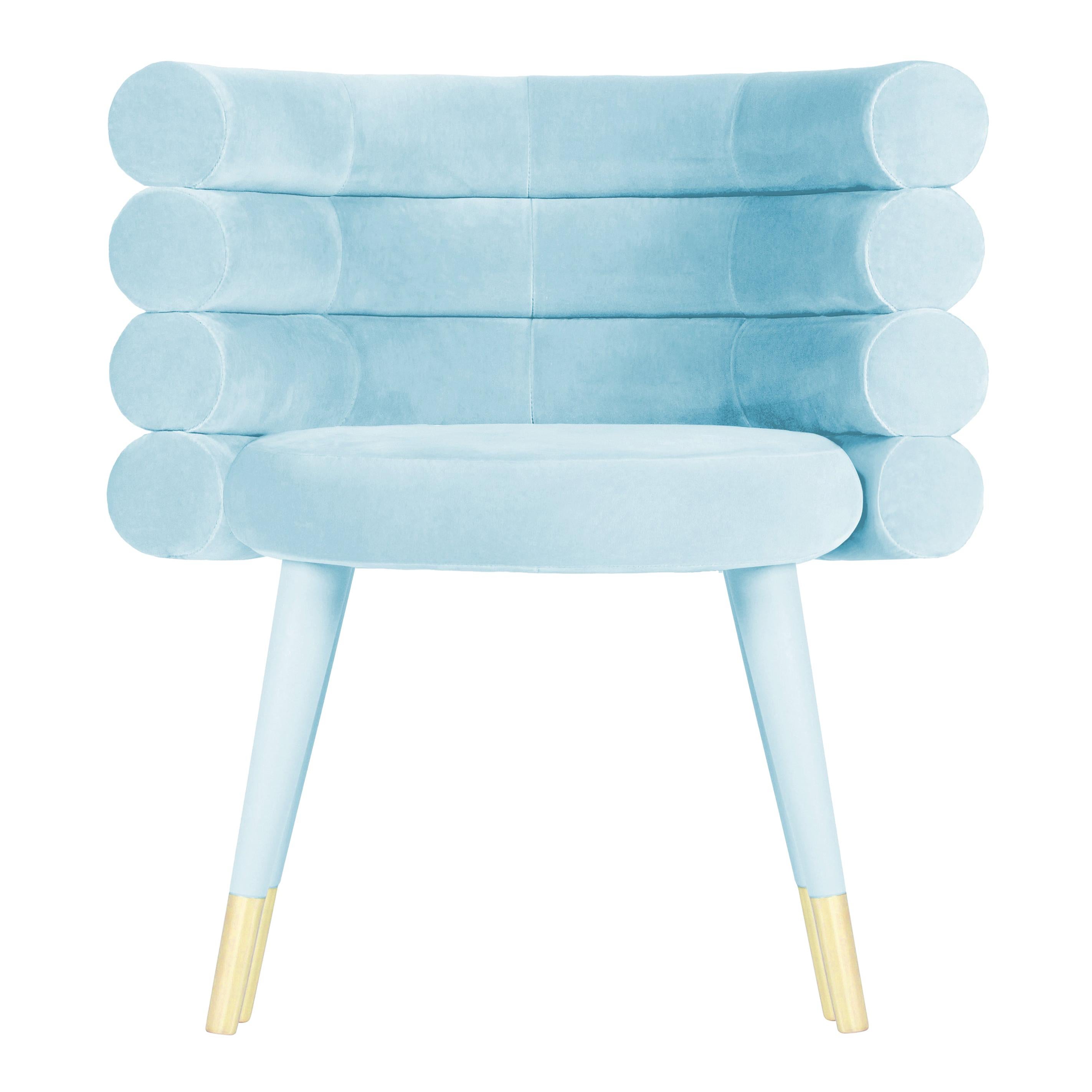 Sky Blue Marshmallow Dining Chair, Royal Stranger For Sale at 1stDibs