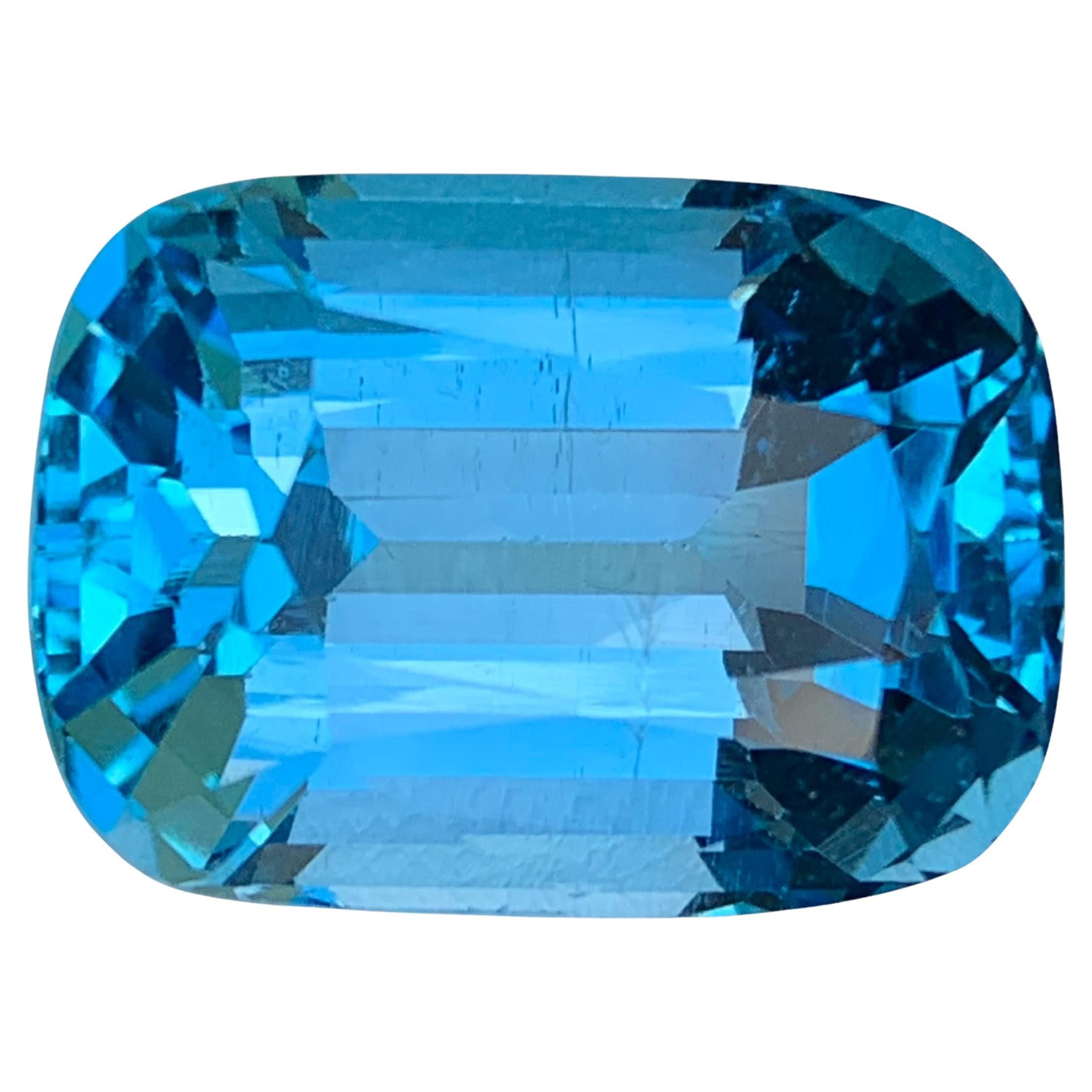 Himmelblau Natürlicher Schweizer Topas Anhänger Armband Lose Edelstein 51.90Ct Cushion Cut