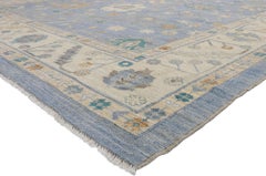 Sky Blue Oushak Rug, Quiet Sophistication Meets Coastal Tranquility
