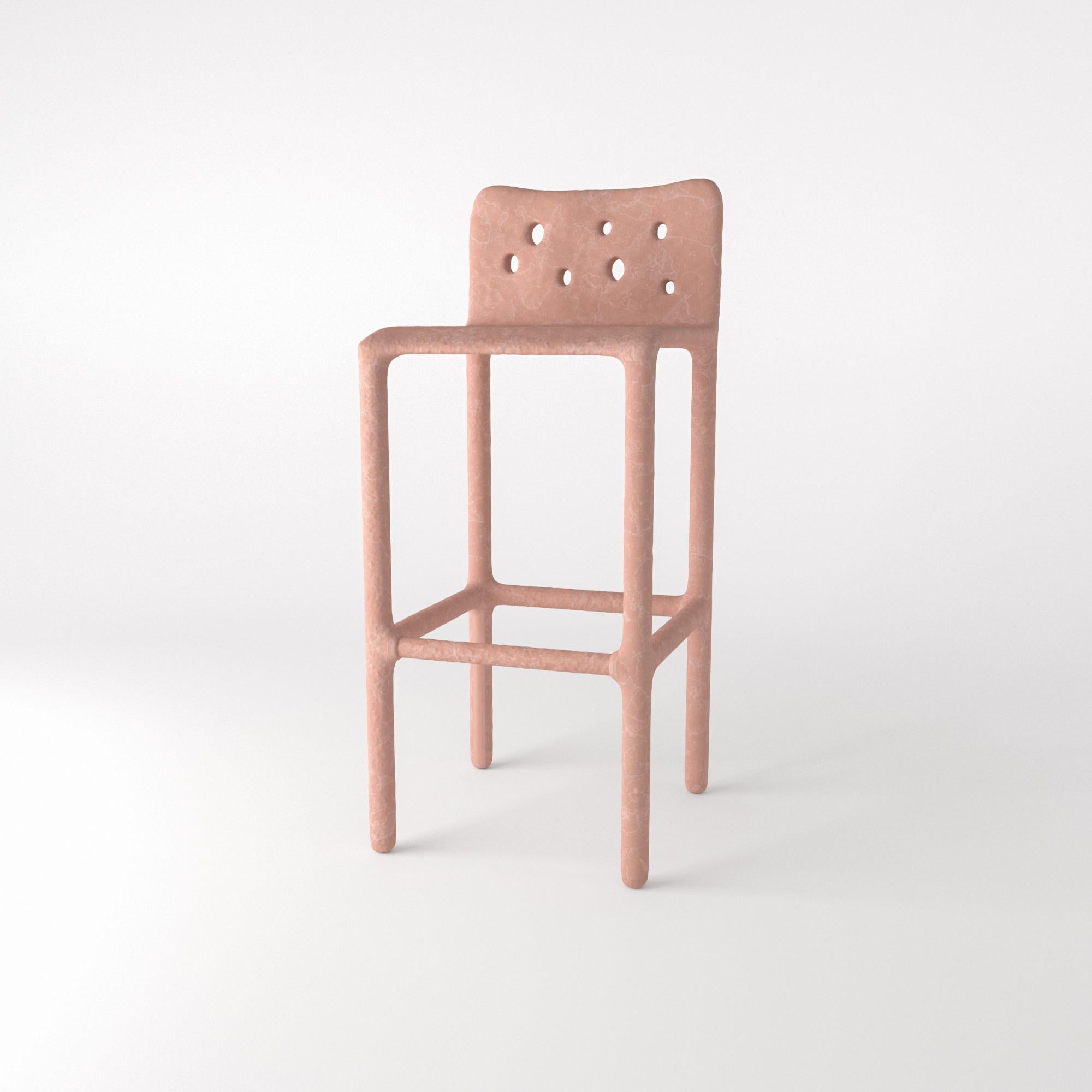 Sky Blue Sculpted Contemporary Chair by FAINA 1