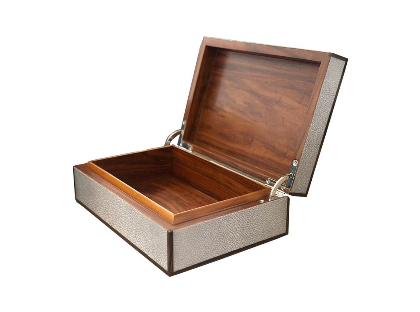 Elegant, exotic, and unmistakably refined, shagreen has long captivated those with a discerning eye for luxury. Derived from stingray skin, this richly textured material first appeared in 13th-century Japan, prized for its durability and tactile