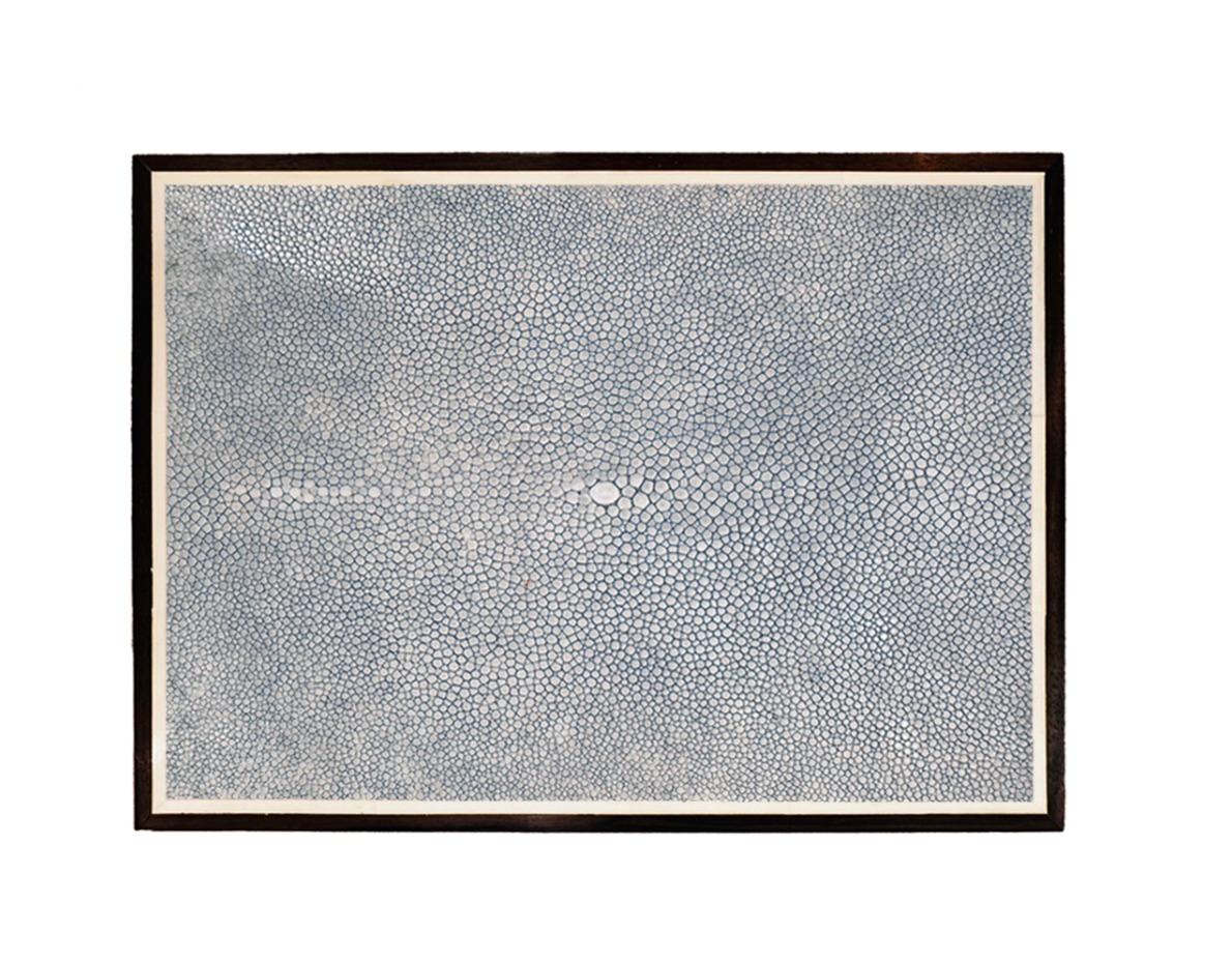 Sky Blue Shagreen and Macassar Ebony Box with Bone Inlay im Zustand „Neu“ im Angebot in New York, NY