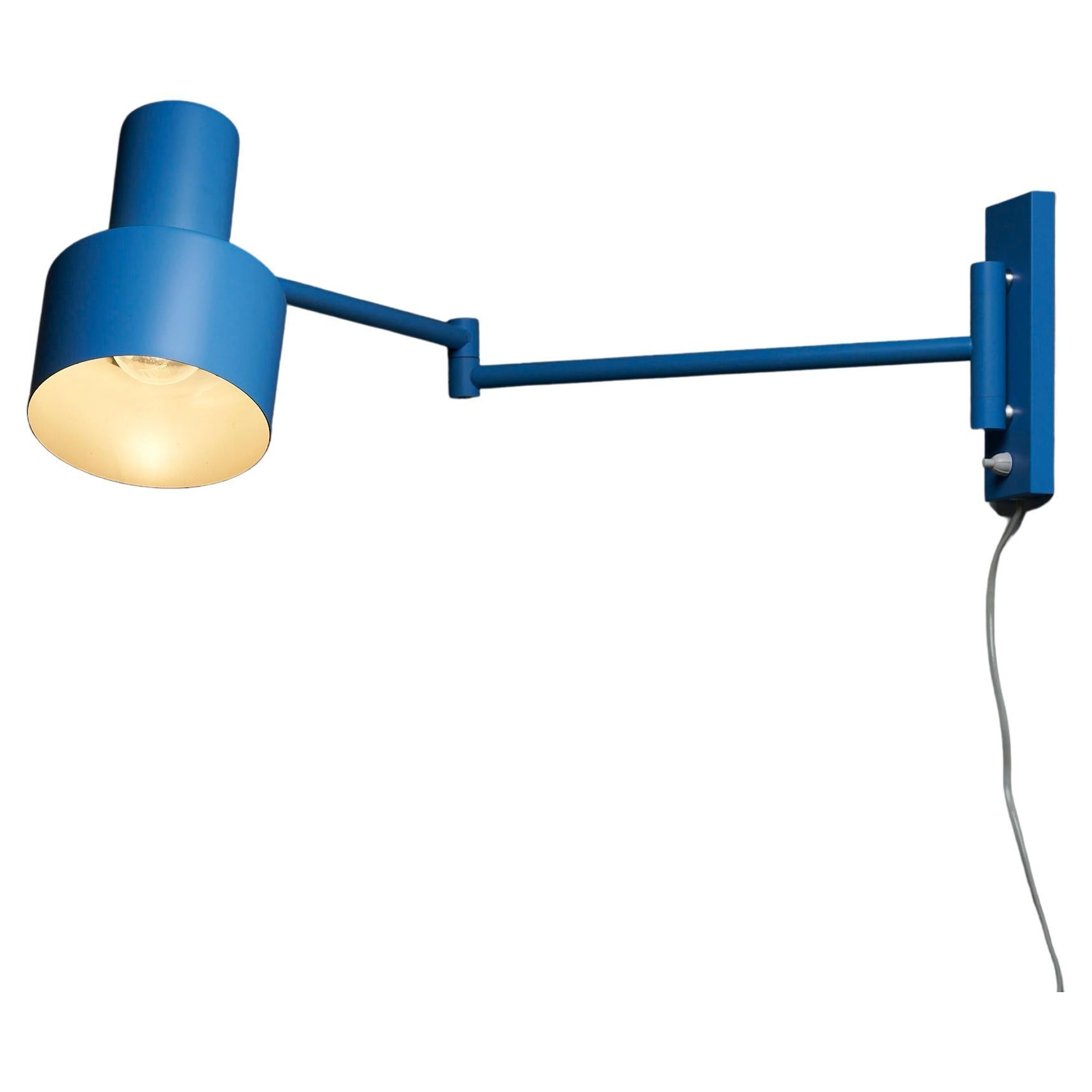 Sky Blue Skala Wall Lamp By Jo Hammerborg For Fog&Mørup, original box included  For Sale