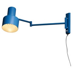 Retro Sky Blue Skala Wall Lamp By Jo Hammerborg For Fog&Mørup, original box included 