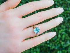 Sky Blue Topaz 14k Gold Ring. Topaz Gold Ring !