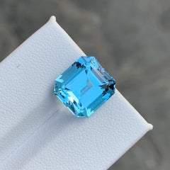 Sky Blue Topaz Emerald Cut Loose Gemstone for Ring & Pendant Jewelry 11mm