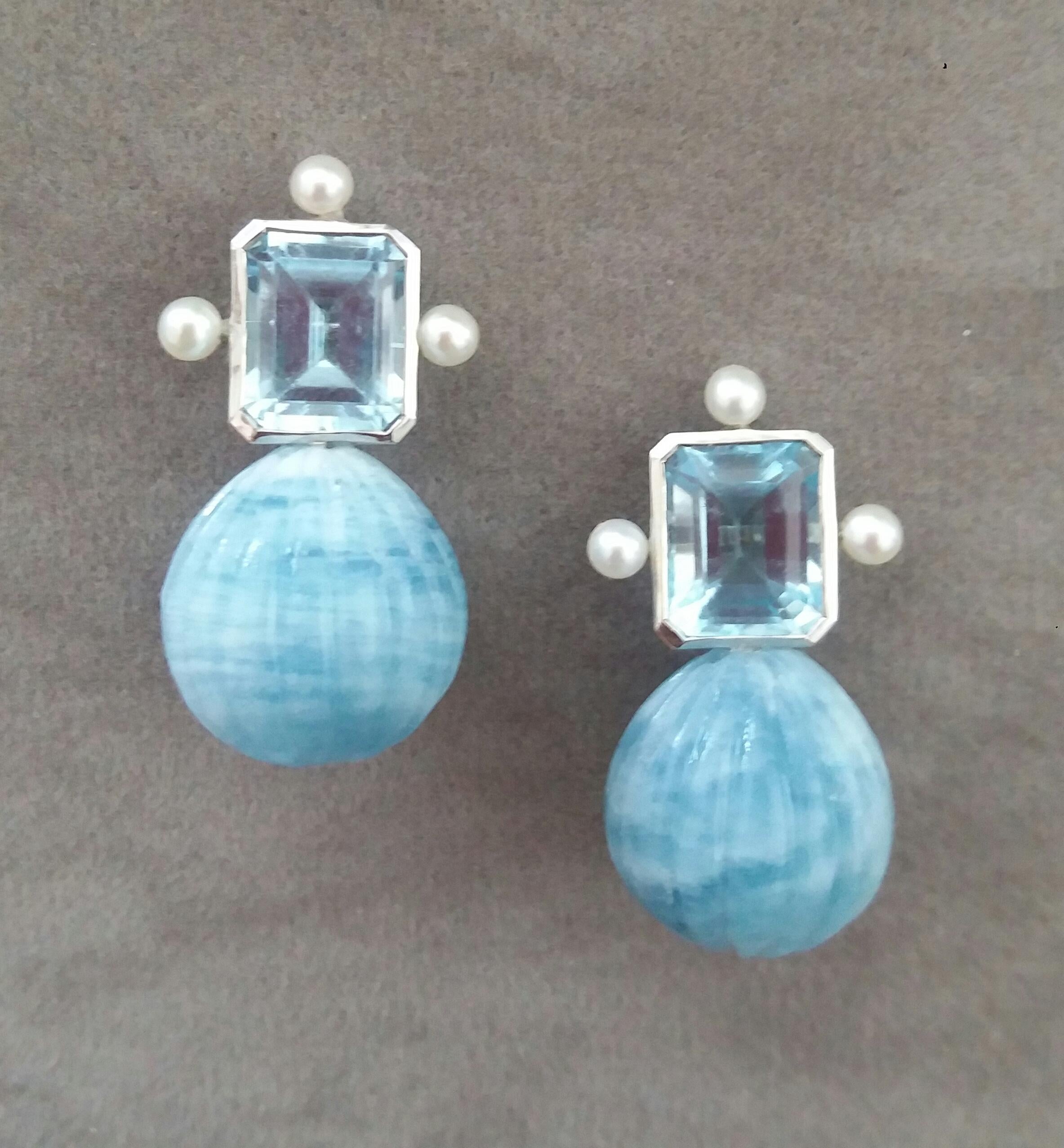 sky blue topaz stud luxury earrings