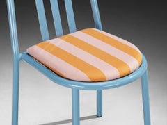 Sky Blue Tubular Steel Chairs by Robert Mallet-Stevens