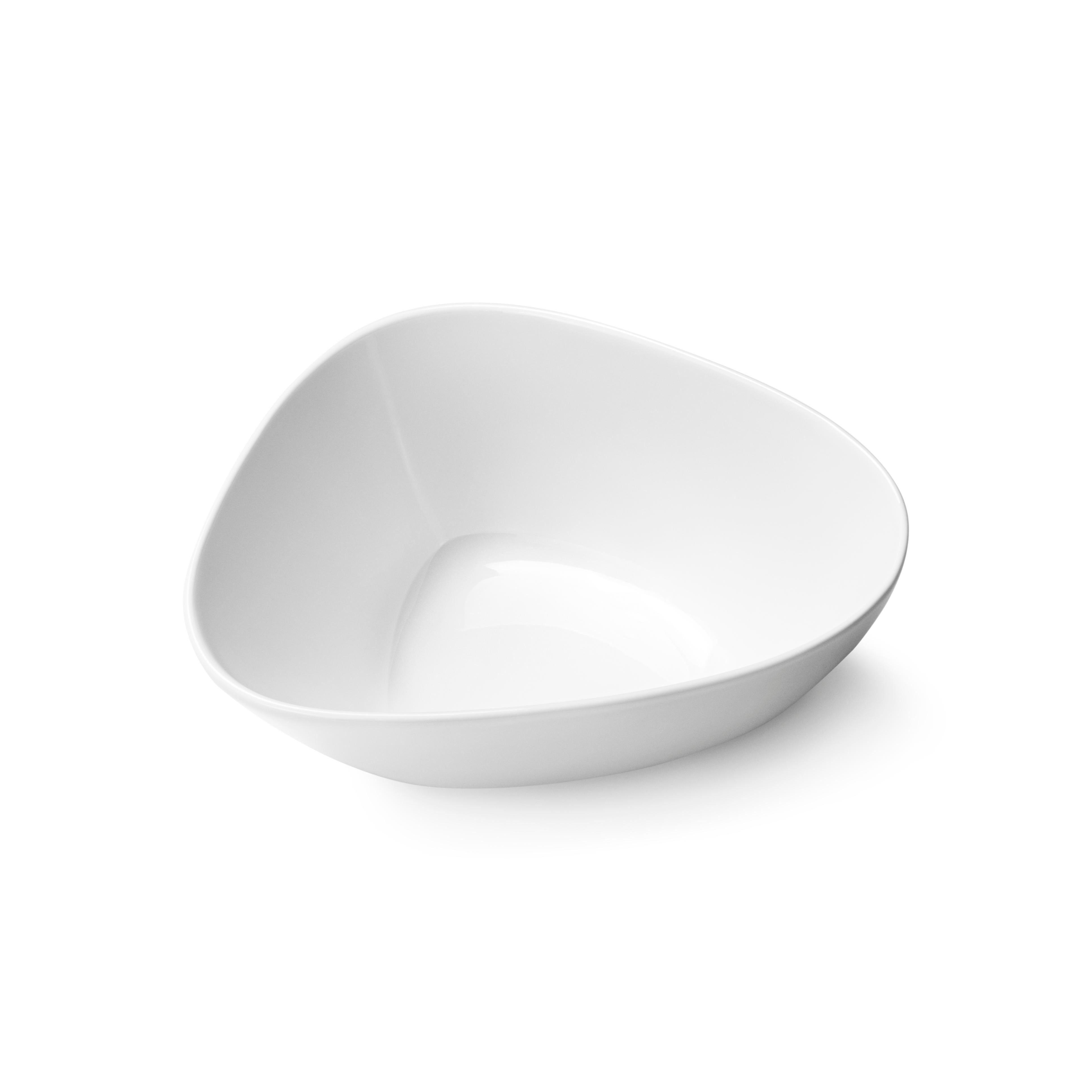 Eye-catching and contemporary, this small white porcelain bowl is the perfect size for all-purpose use - from breakfast cereal or side salad to serving candies or nuts. Echoing the asymmetric form seen in many of the pieces in the Sky collection,
