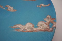 Plato de Cerámica Cielo Pintado a Mano Barro Esmaltado Italiano, Contemporáneo