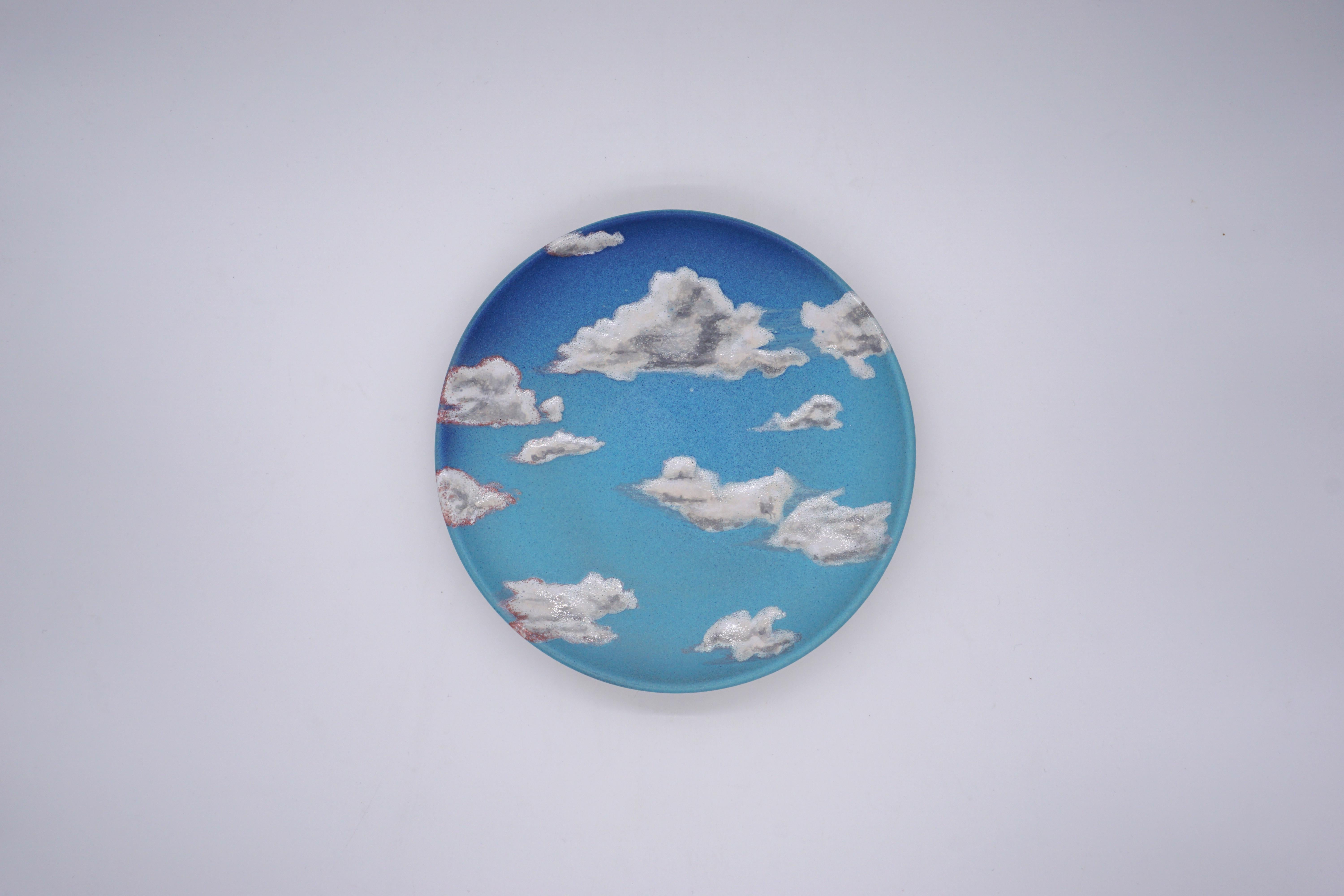 Hand painted ceramic plate 