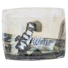 Sky Ceramic Plate, Signed by Jeppe Hagedorn, Denmark 1960s