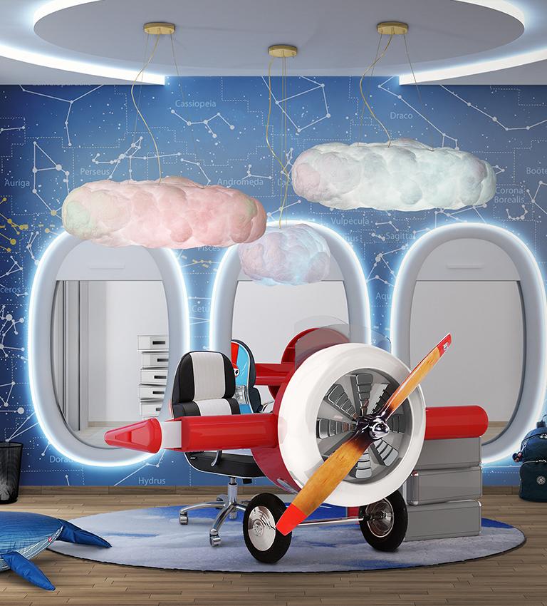 Sky Kids Desk in shape of an airplane by Circu Magical Furniture For Sale 3