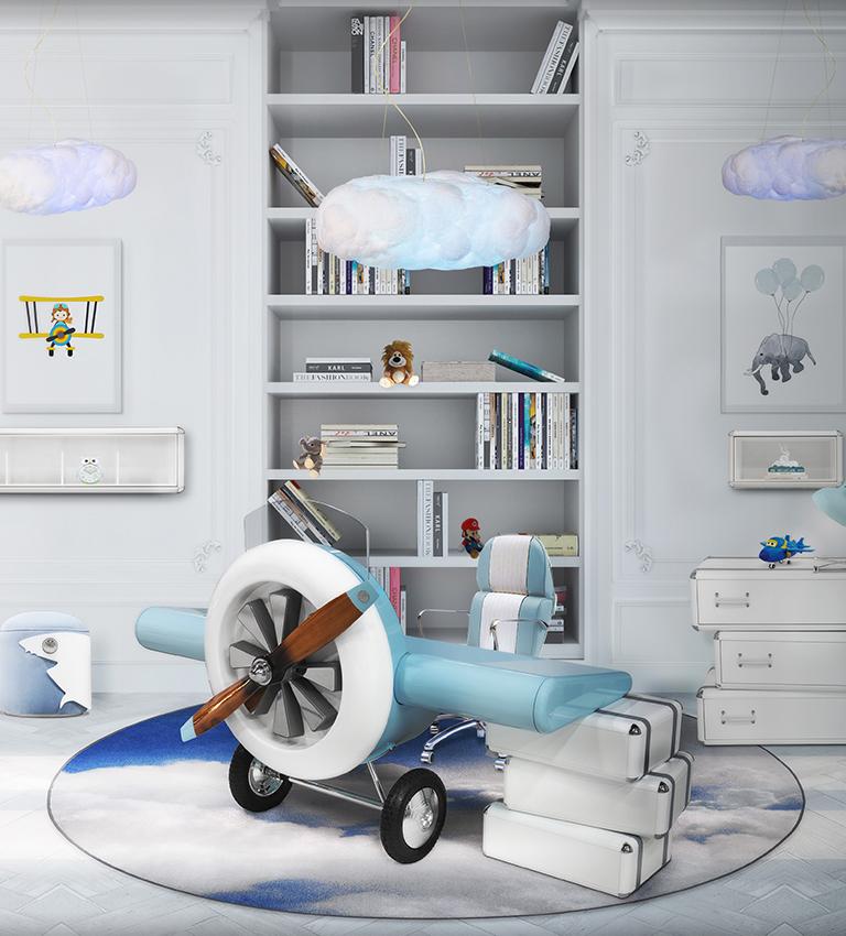 Sky Kids Desk in shape of an airplane by Circu Magical Furniture For Sale 4