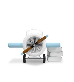 Sky Kids Desk in shape of an airplane by Circu Magical Furniture