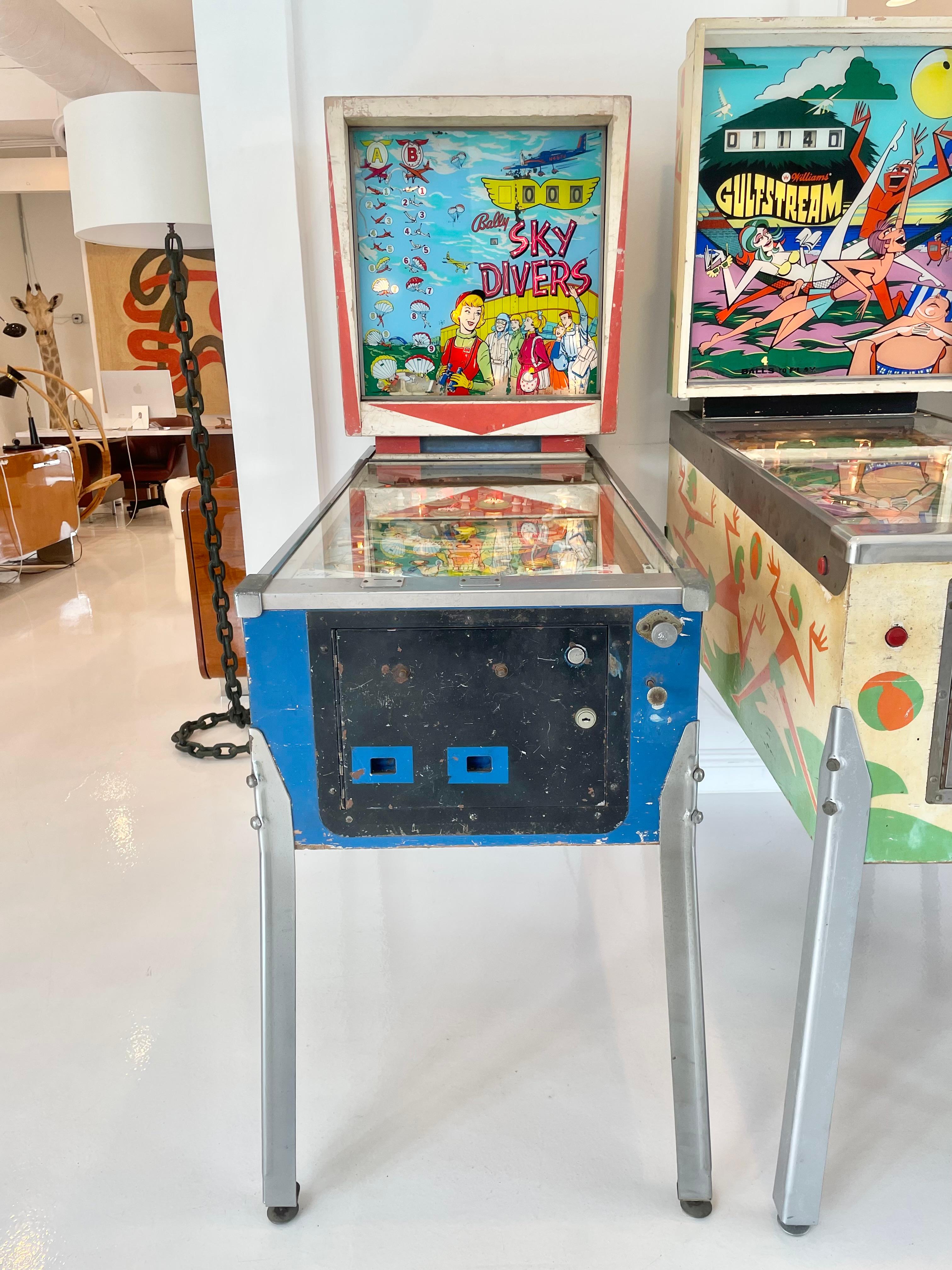 Mid-20th Century Sky Divers Pinball Arcade Game, 1964 USA For Sale