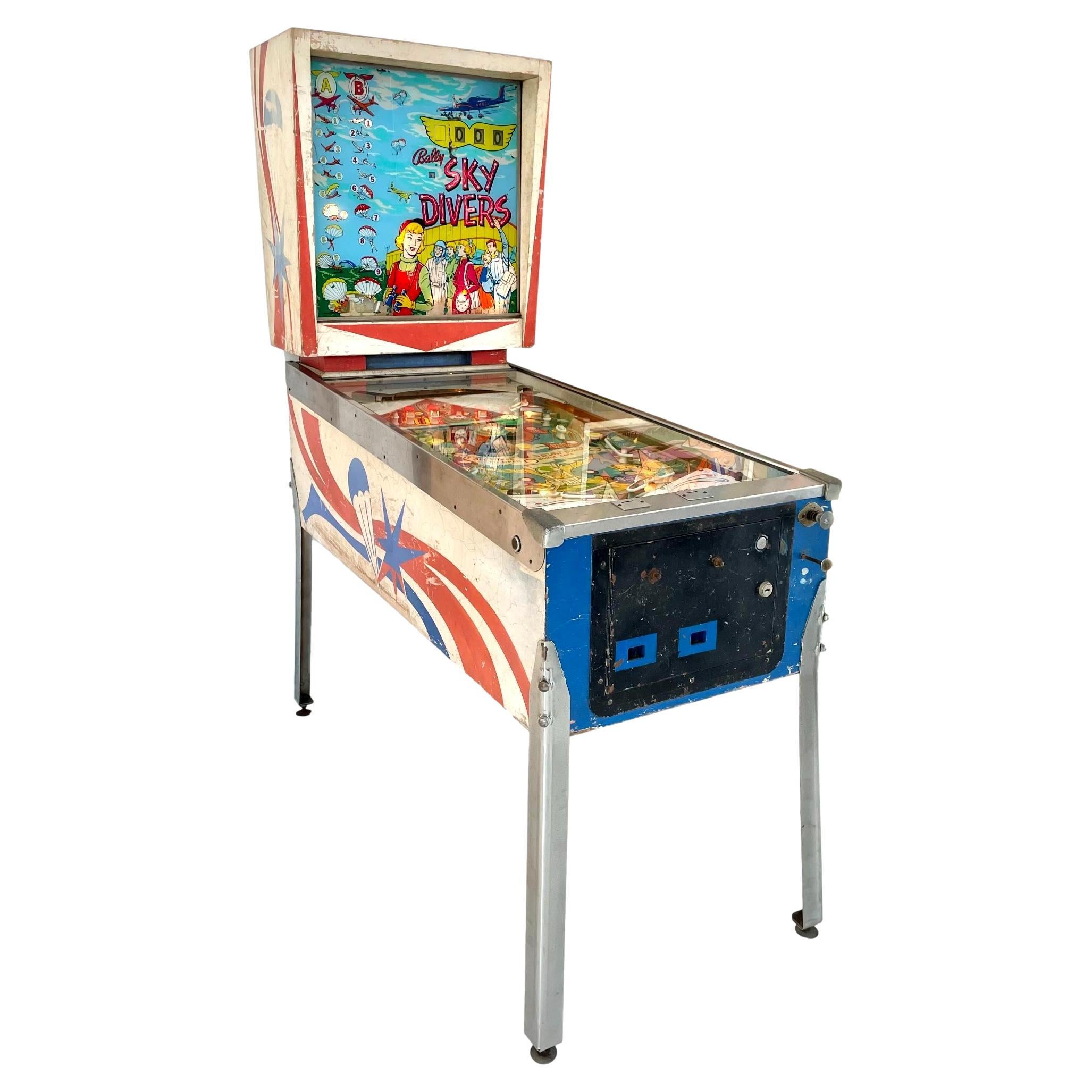 Sky Divers Pinball Arcade Game, 1964 USA For Sale at 1stDibs | dual daggers  retro arcade, vintage pinball machines