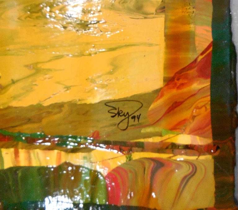 untitled in the manner of Gaetano Pesce - Painting by Sky Jones (Michael Whipple)