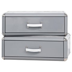 Sky Kids Nightstand in Wood Lacquer Gray Finish by Circu Magical Furniture