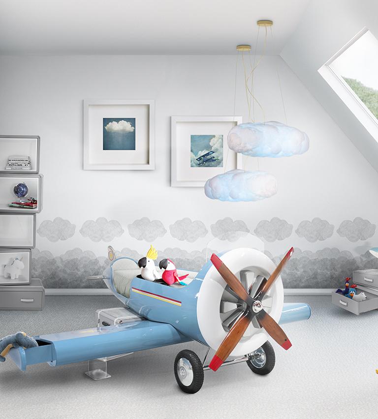 Sky One Plane Kids Bed in a shape of an airplane by Circu Magical Furniture For Sale 7