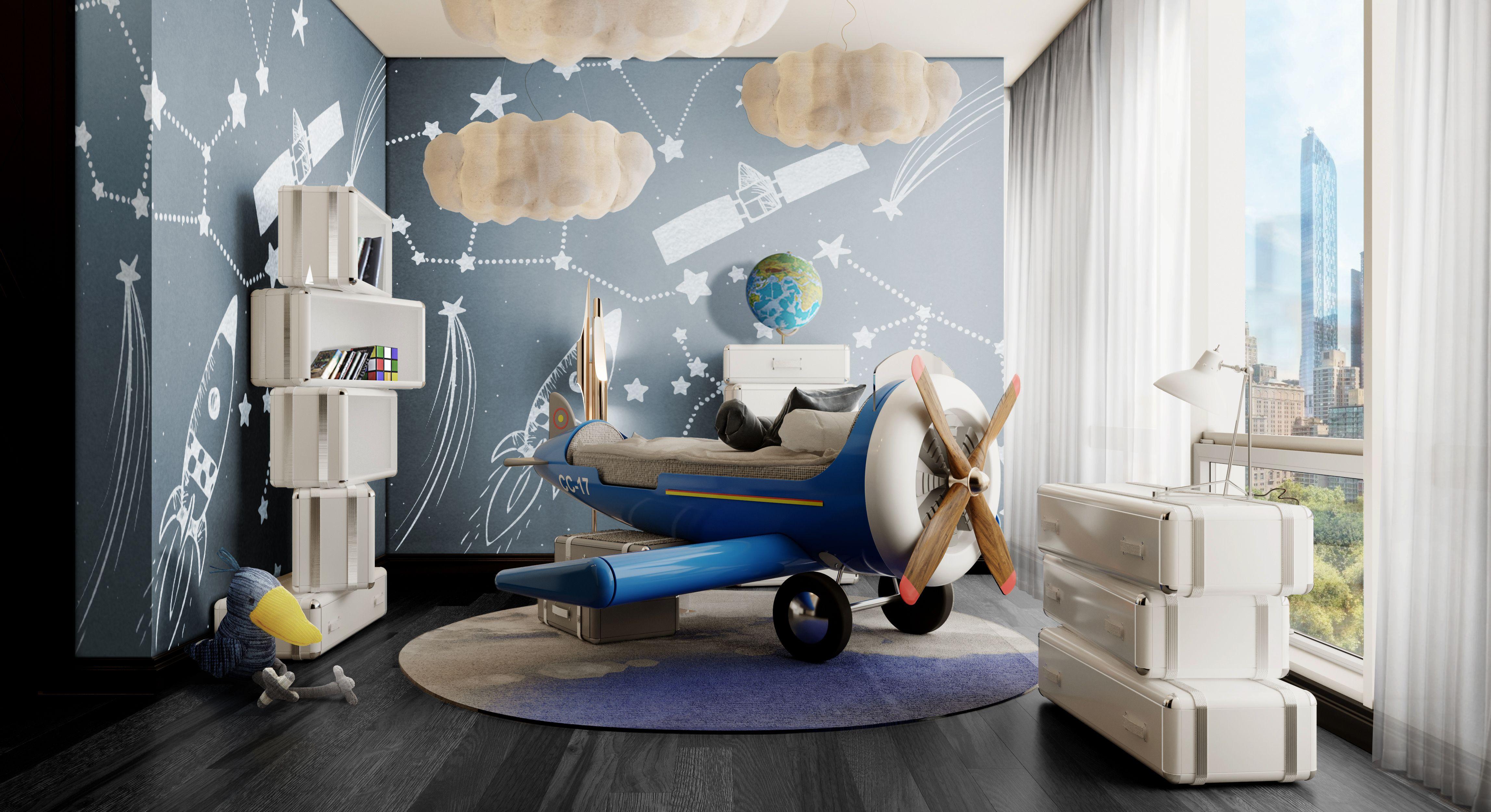 Sky One Plane Kids Bed in a shape of an airplane by Circu Magical Furniture For Sale 8