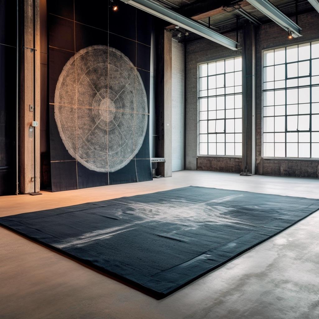 Hand-Knotted Sky Rug For Sale