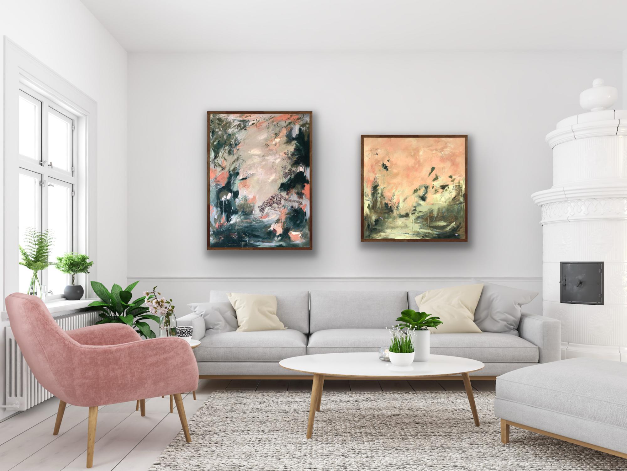 Dusk & Wild, Diptychon, Originalgemälde, abstrakt