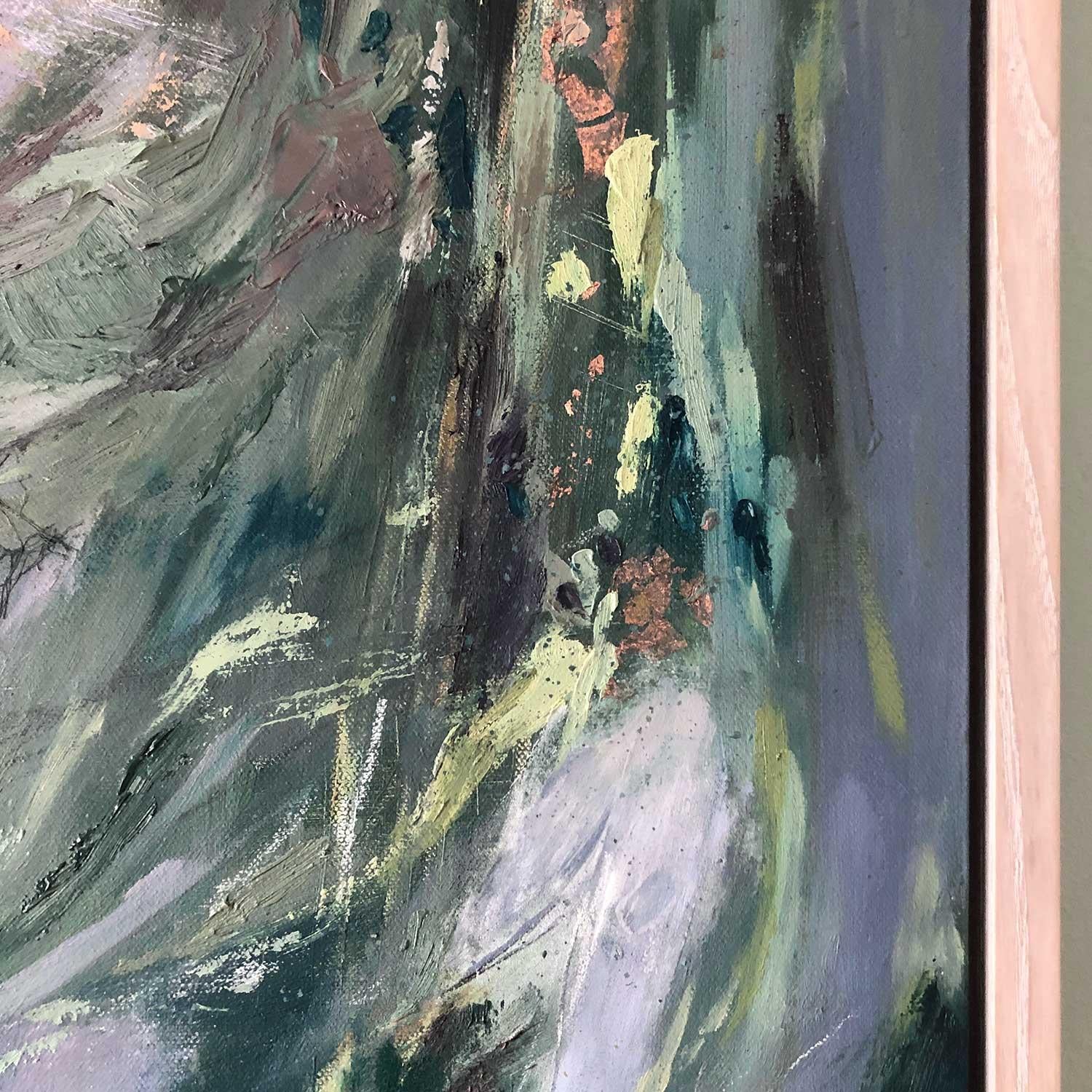 Flurry, Originalgemälde, Landschaft, abstrakt – Painting von Sky Siouki