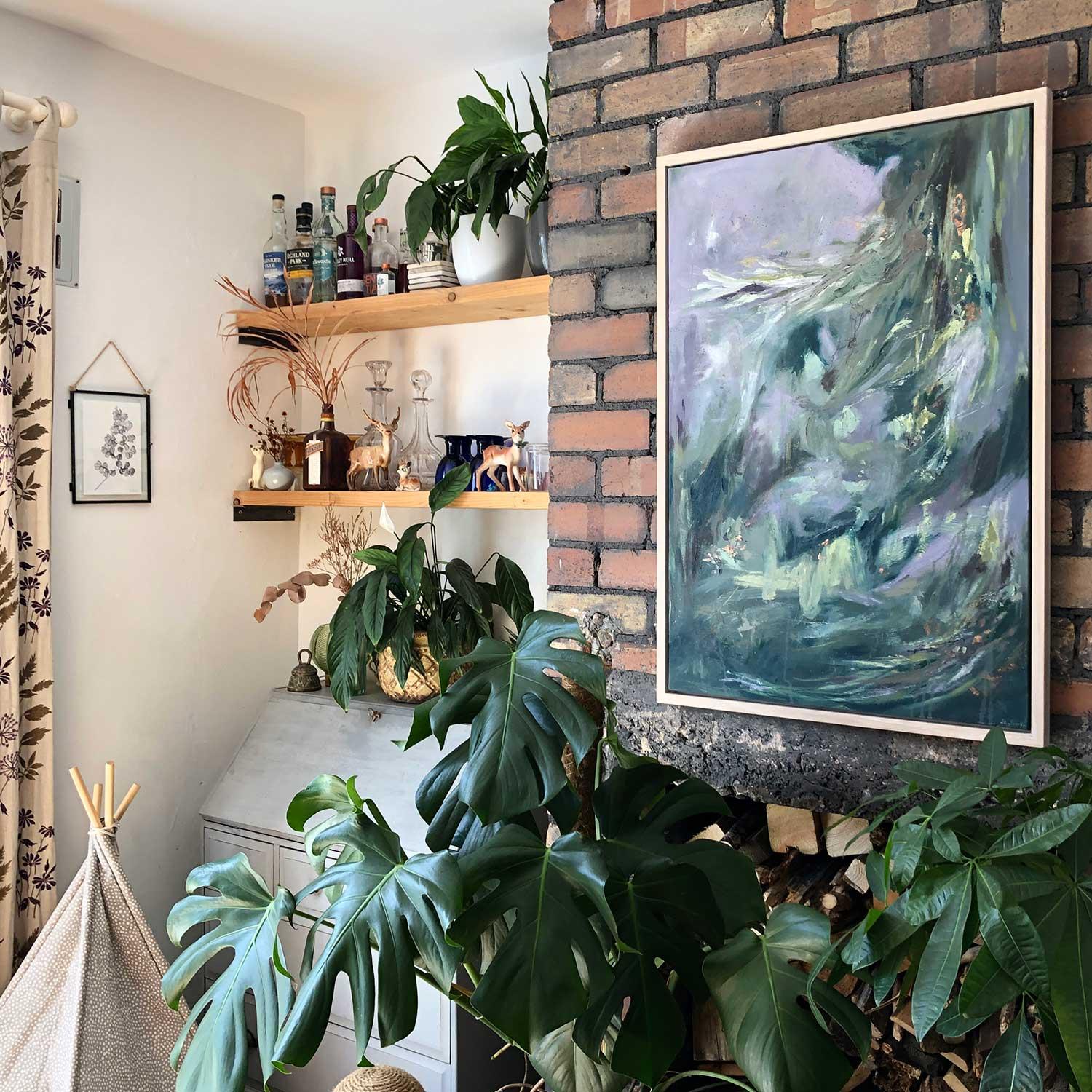 Flurry, Originalgemälde, Landschaft, abstrakt im Angebot 1