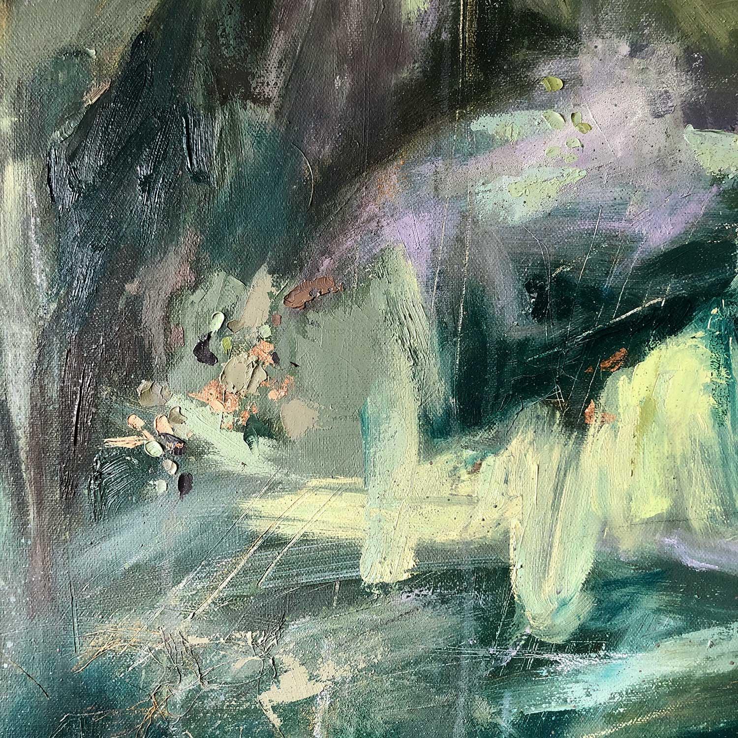 Flurry, Originalgemälde, Landschaft, abstrakt im Angebot 3