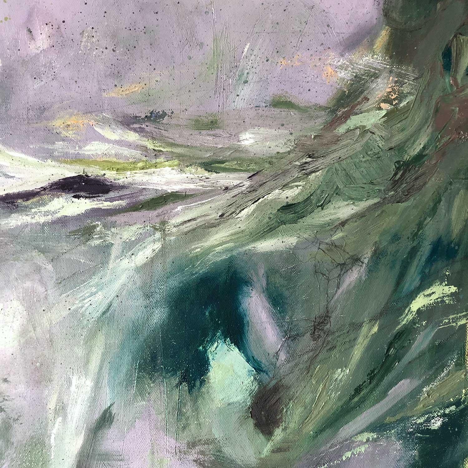 Flurry, Originalgemälde, Landschaft, abstrakt im Angebot 4