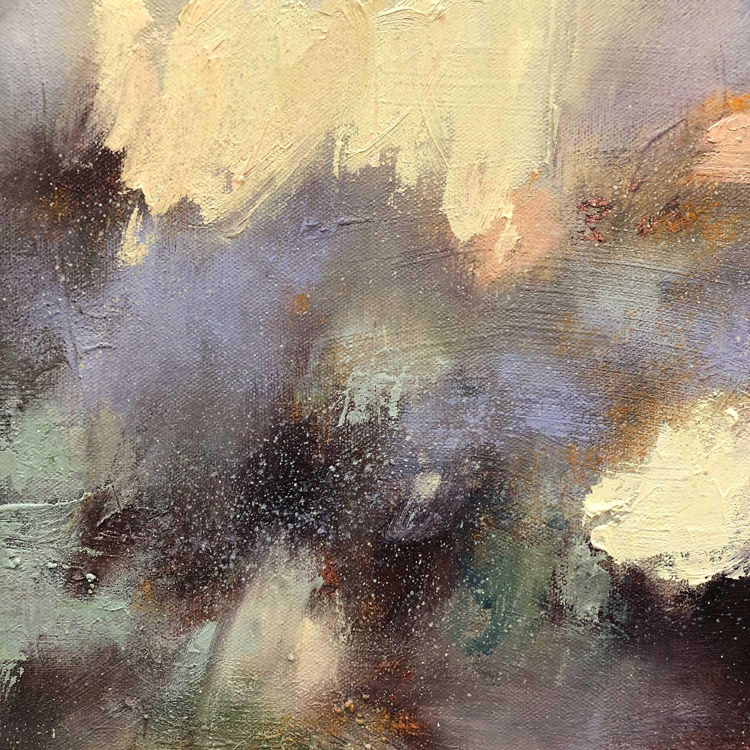 Blütenstaub, Originalgemälde, Landschaft, abstrakt im Angebot 3