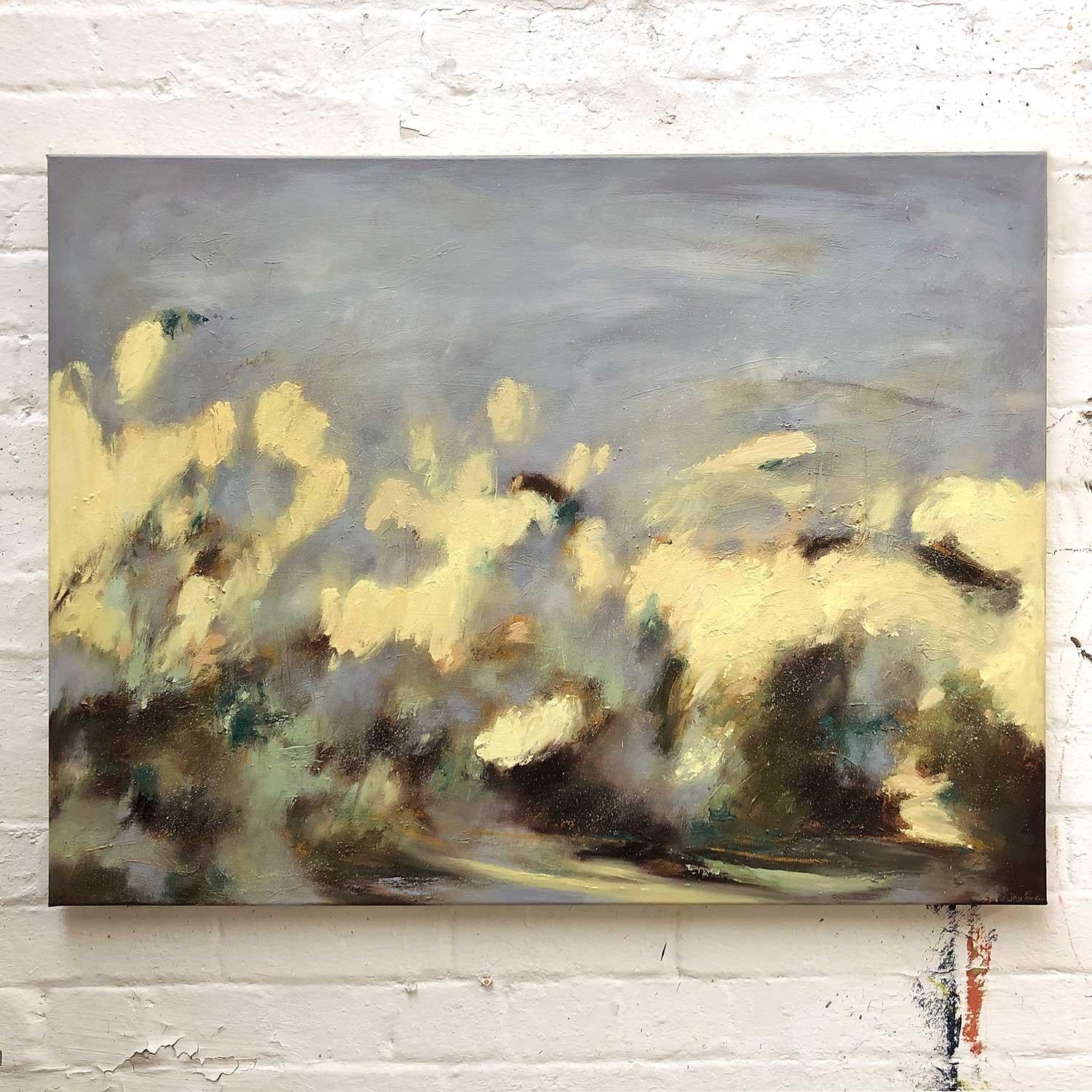 Blütenstaub, Originalgemälde, Landschaft, abstrakt im Angebot 4