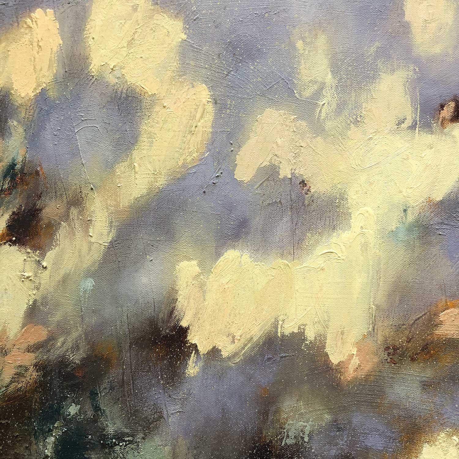 Blütenstaub, Originalgemälde, Landschaft, abstrakt im Angebot 6