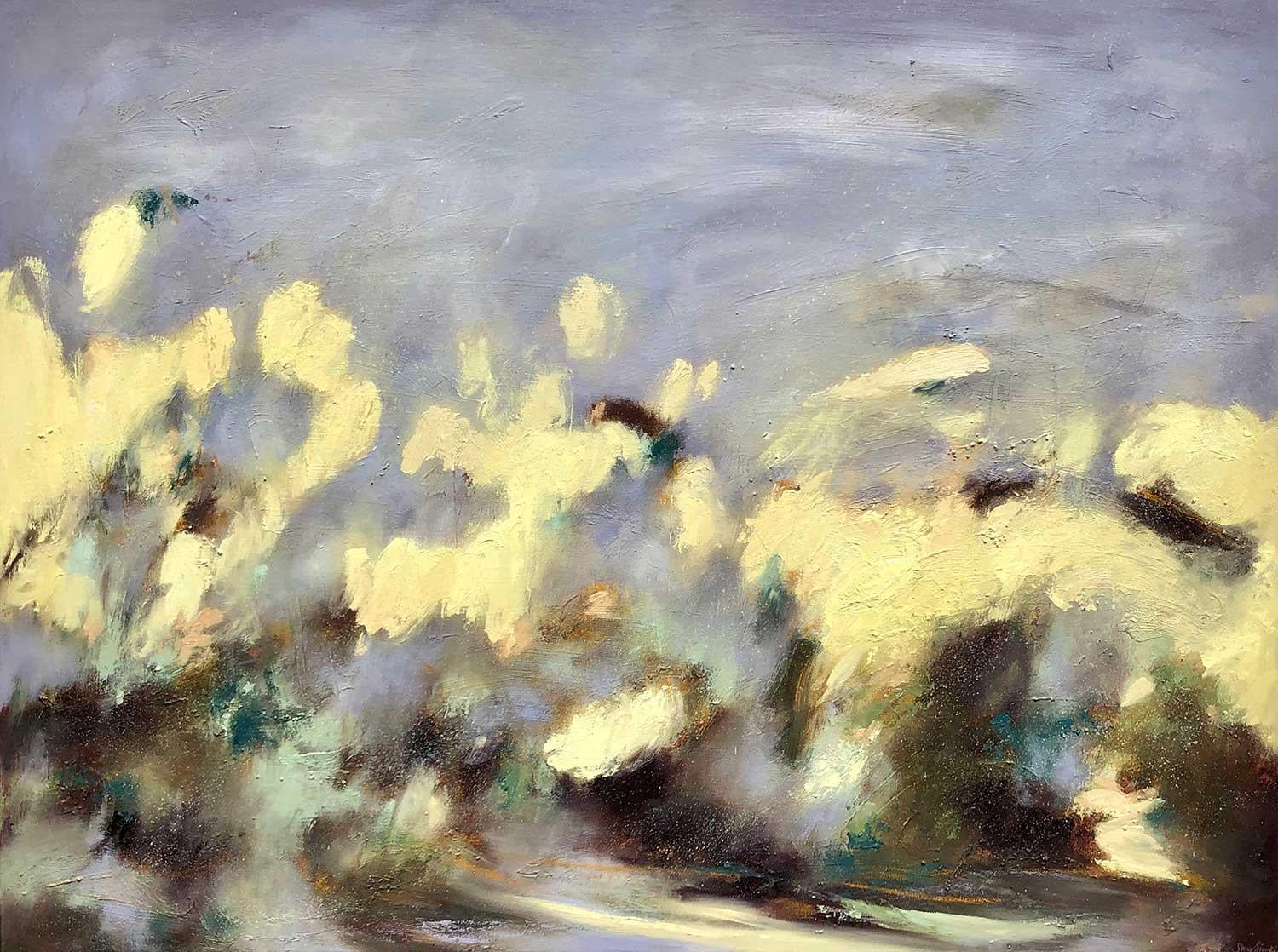 Blütenstaub, Originalgemälde, Landschaft, abstrakt