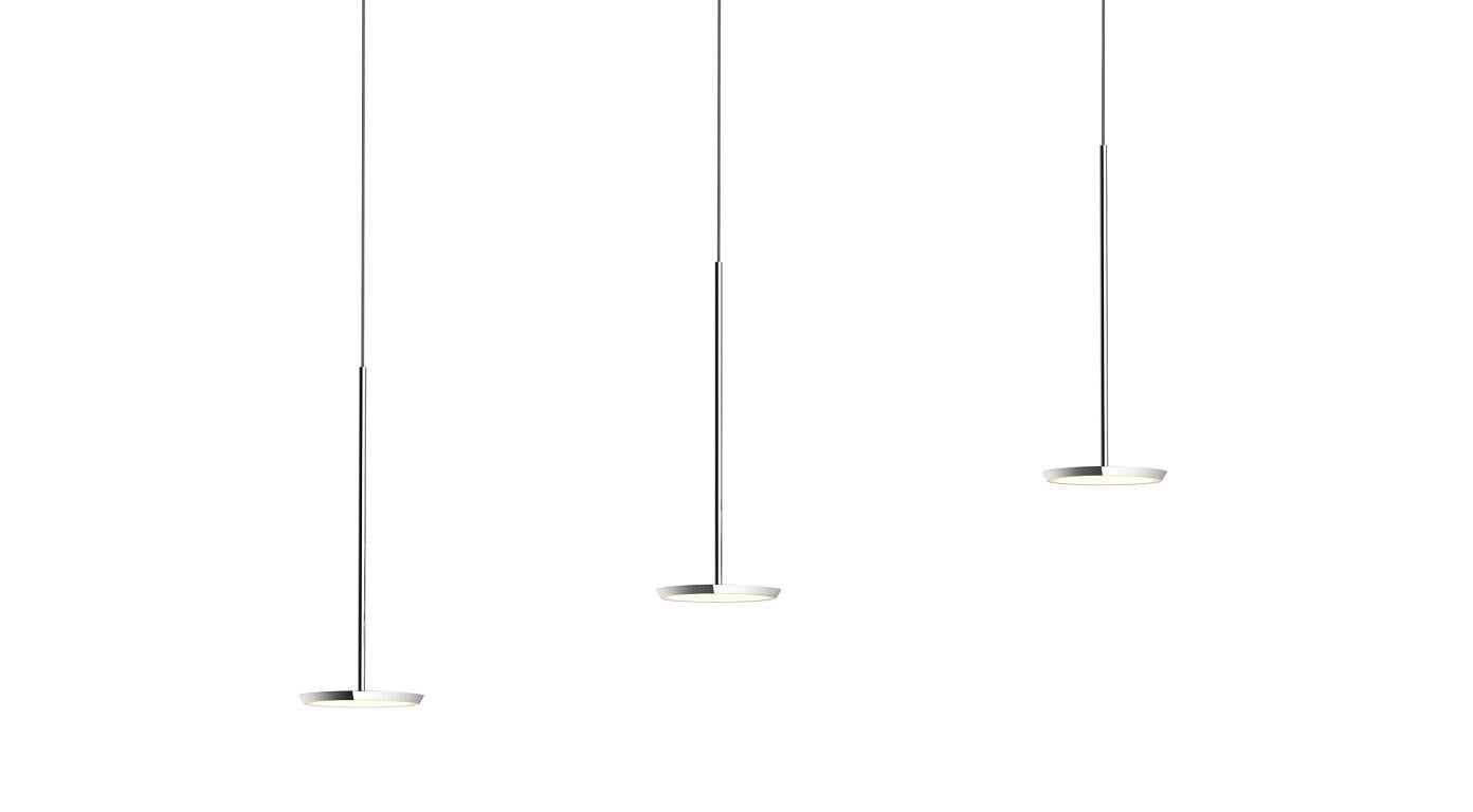 Sky Solo Pendant Light in Polished Aluminium by Pablo Designs In New Condition For Sale In San Francisco, CA