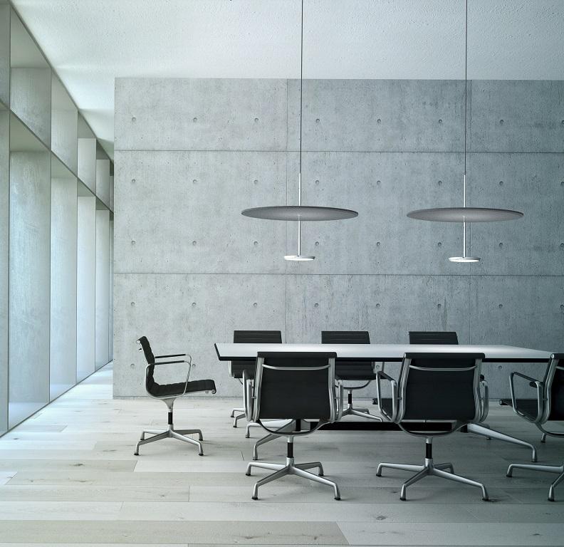 Colgante Sky Sound 18 en fieltro gris de Pablo Designs Pulido en venta